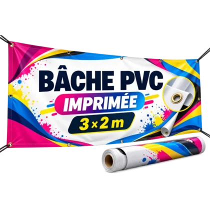 Bâche PVC imprimée — 3×2m