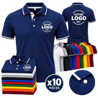 Polo personnalisé — lot de 10